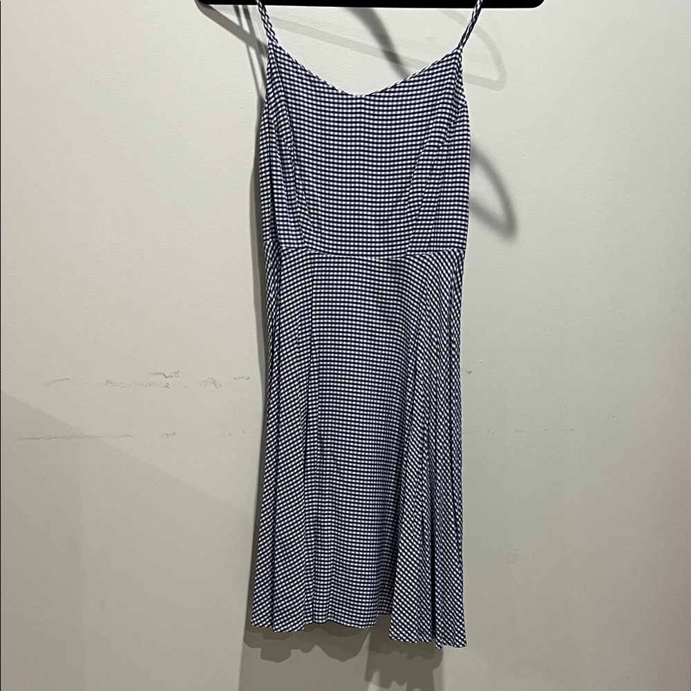 Blue and White Checkered Dress